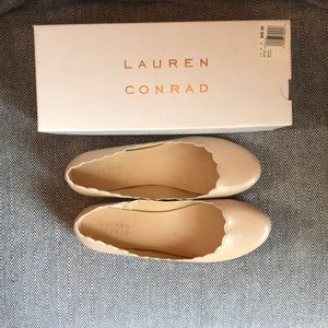Nude ballet flats - scalloped edge- Lauren Conrad